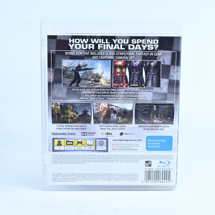 Lightning Returns: Final Fantasy XIII - Sony Playstation 3 / PS3 Game + Manual