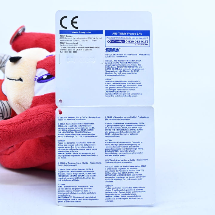 Sonic Boom Big Head Plush Knuckles - with Tag - Tomy - Sonic the Hedgehog - Toy