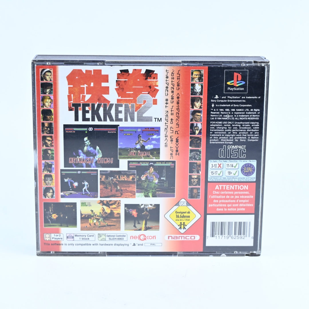 Tekken 2 - Sony Playstation 1 / PS1 Game + Manual - PAL - MINT DISC!