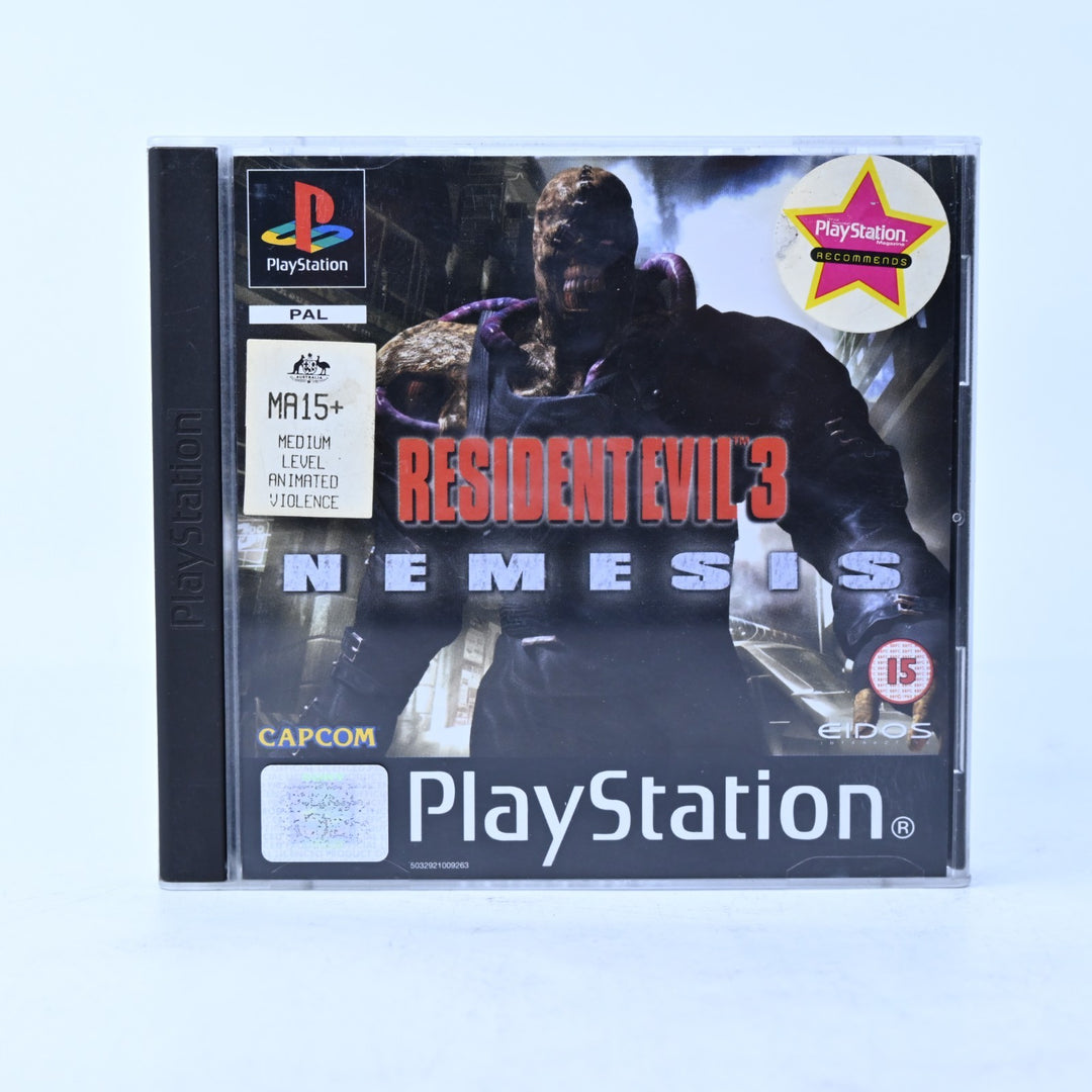 Resident Evil 3 Nemesis - Sony Playstation 1 / PS1 Game + Manual - PAL