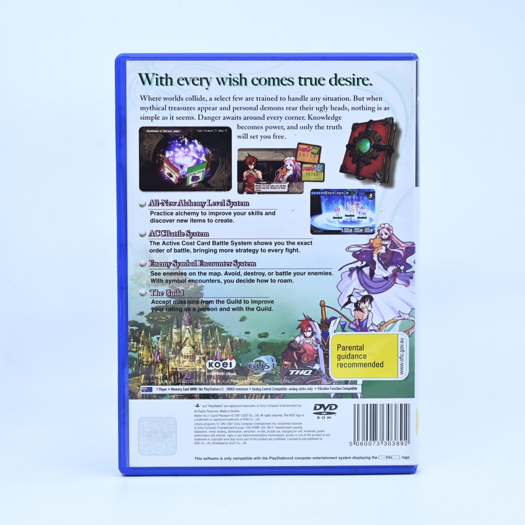 Atelier Iris 3: Grand Phantasm - Sony Playstation 2 / PS2 Game + Manual - PAL