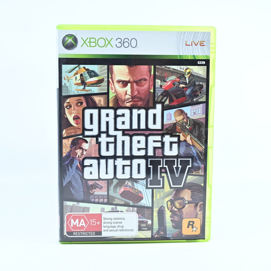 Grand Theft Auto IV 4 - Xbox 360 Game + Manual - No Map - PAL - MINT DISC!