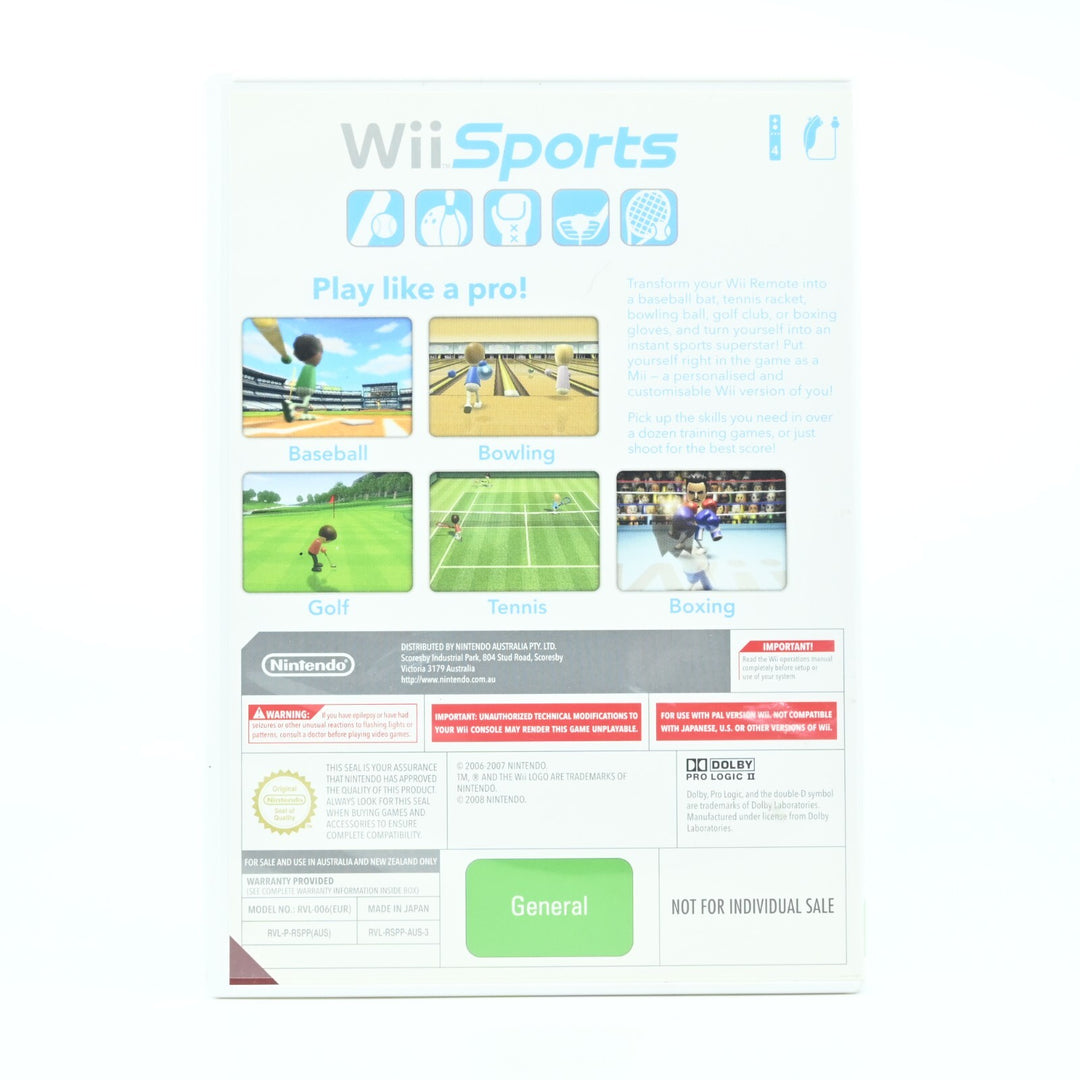 1st Print Wii Sports - Nintendo Wii Game - PAL - FREE POST!