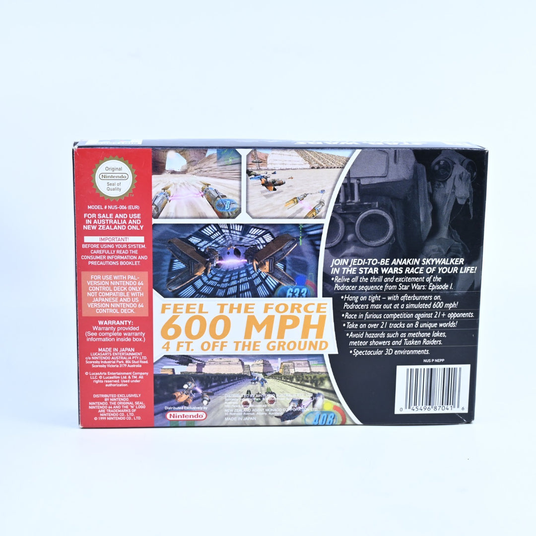 Star Wars Episode 1 Racer - N64 / Nintendo 64 Boxed Game - PAL - FREE POST!
