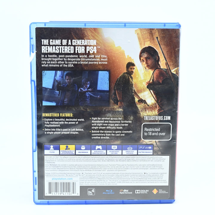 The Last of Us Remastered - Sony Playstation 4 / PS4 Game - FREE POST Check Desc