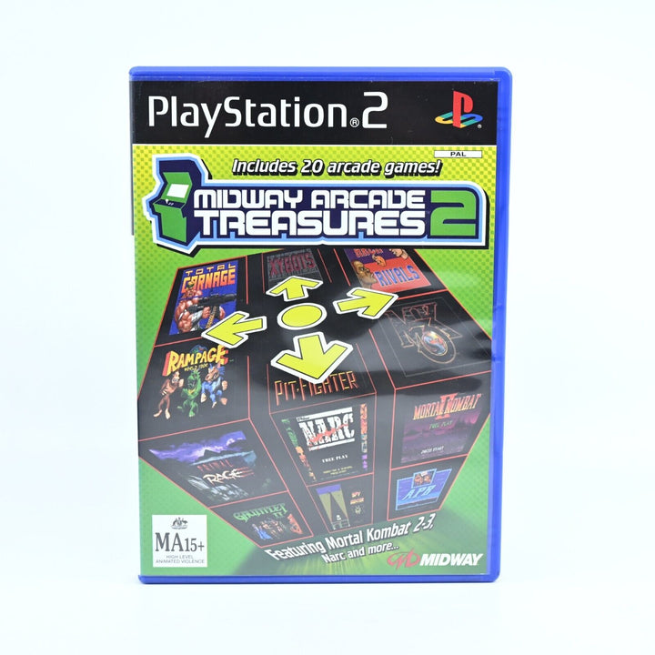 Midway Arcade Treasures 2 - Sony Playstation 2 / PS2 Game + Manual - PAL