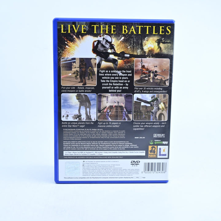 Star Wars Battlefront - Sony Playstation 2 / PS2 Game + Manual - PAL