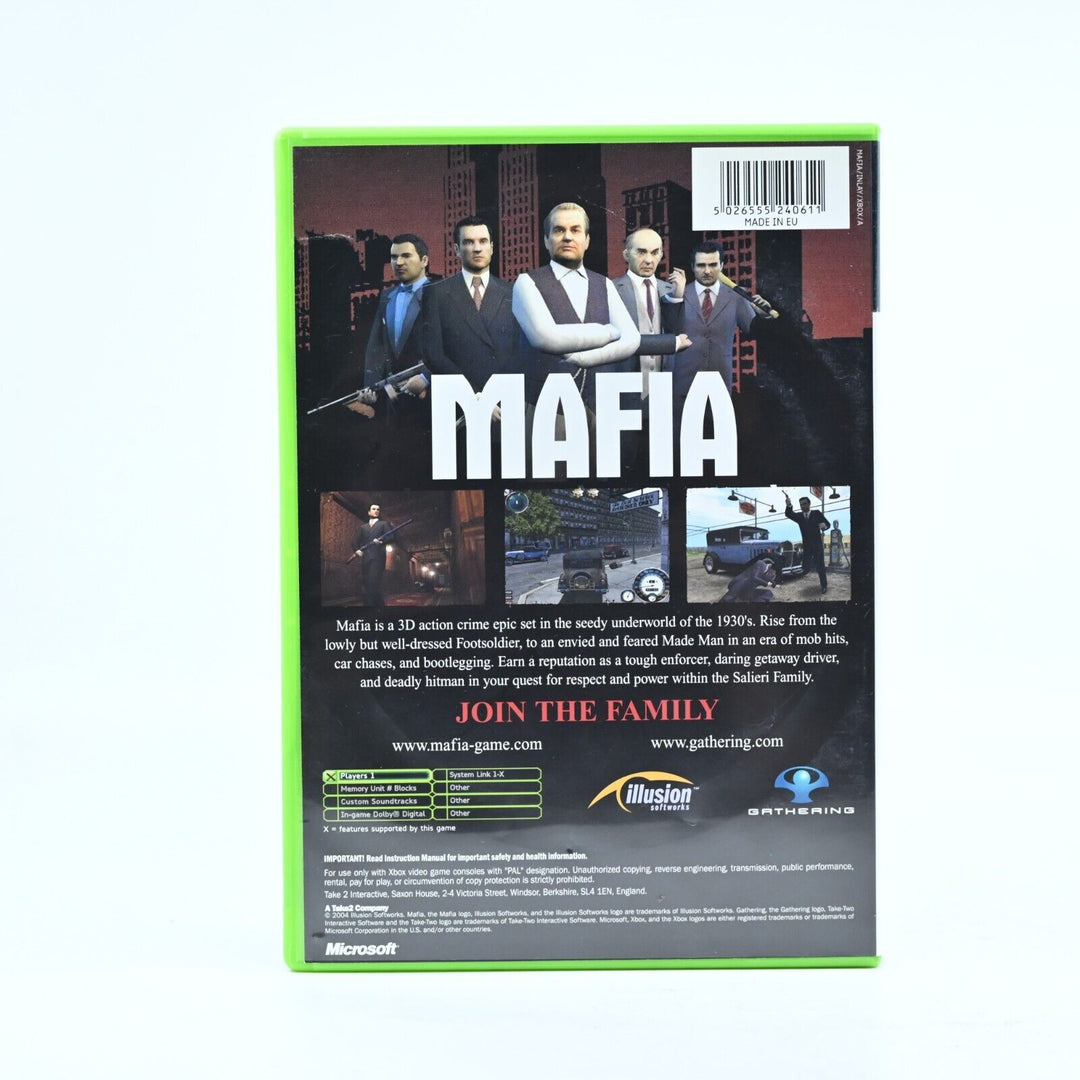 Mafia - Original Xbox Game + Manual - PAL - MINT DISC!