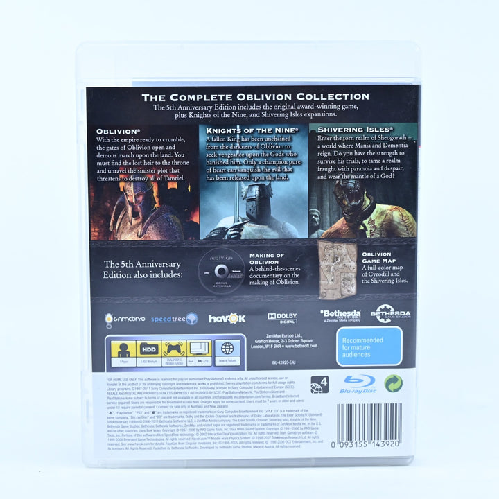 The Elder Scrolls IV: Oblivion 5th Anniversary Edition - PS3 Game + Manual + DVD