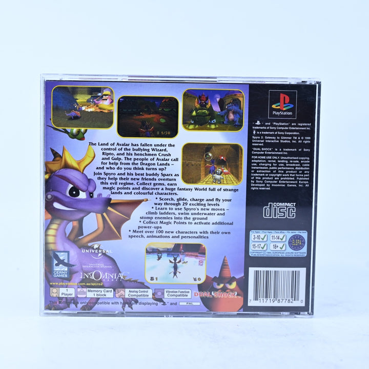 Spyro 2: Gateway to Glimmer - Sony Playstation 1 / PS1 Game + Manual - PAL