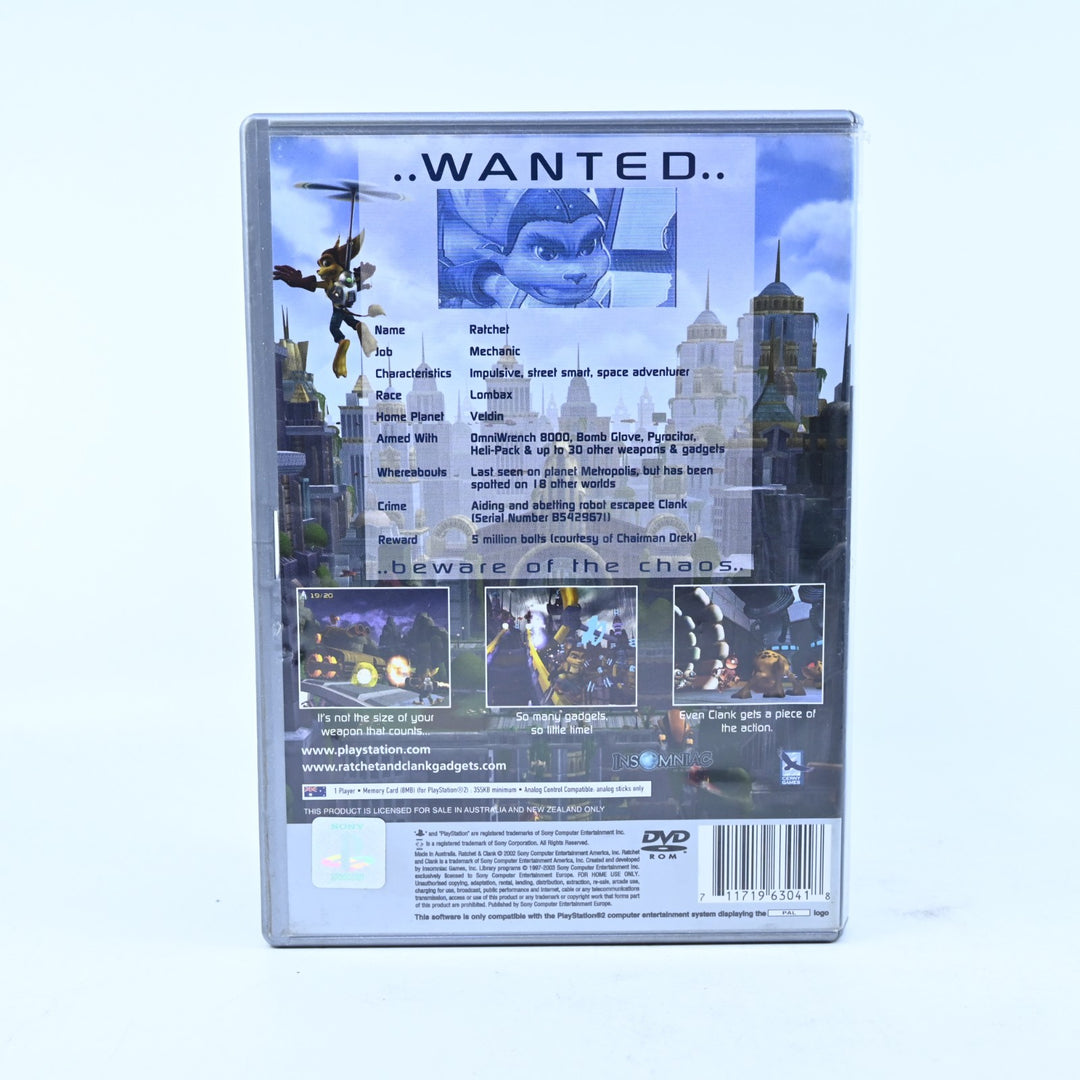 Ratchet &amp; Clank - Sony Playstation 2 / PS2 Game + Manual - PAL - MINT DISC!