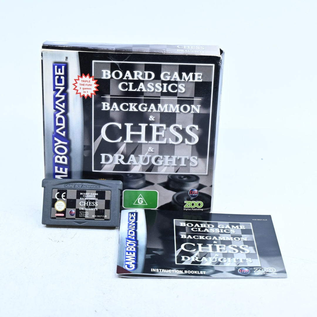 Board Game Classics: Backgammon & Chess & Draughts - GBA Boxed Game - PAL