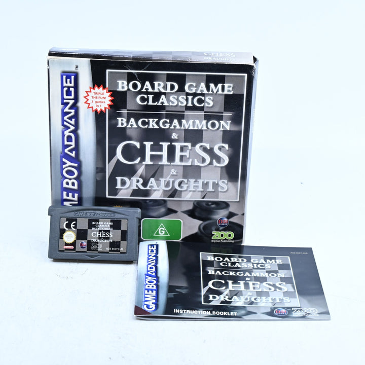 Board Game Classics: Backgammon & Chess & Draughts - GBA Boxed Game - PAL