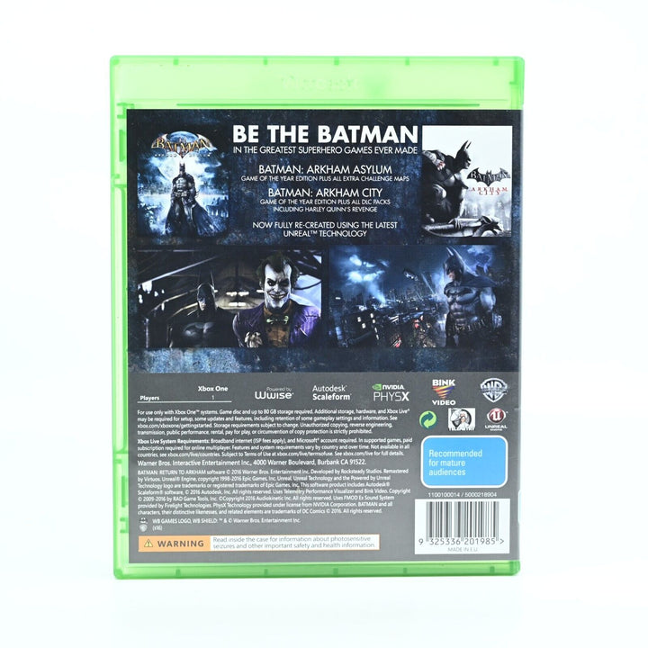 Batman: Return to Arkham - Xbox One Game - PAL - FREE POST!