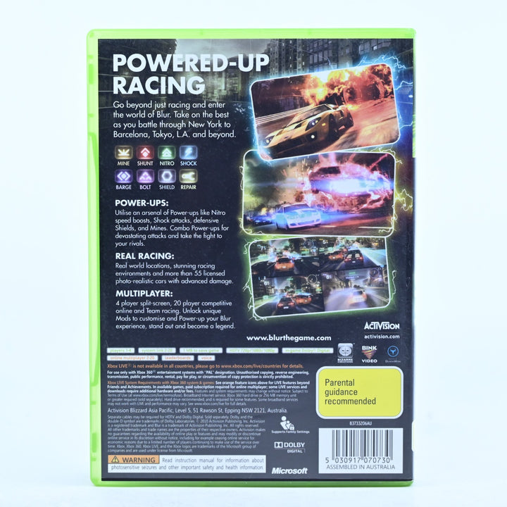 Blur - Xbox 360 Game + Manual - PAL - MINT DISC!