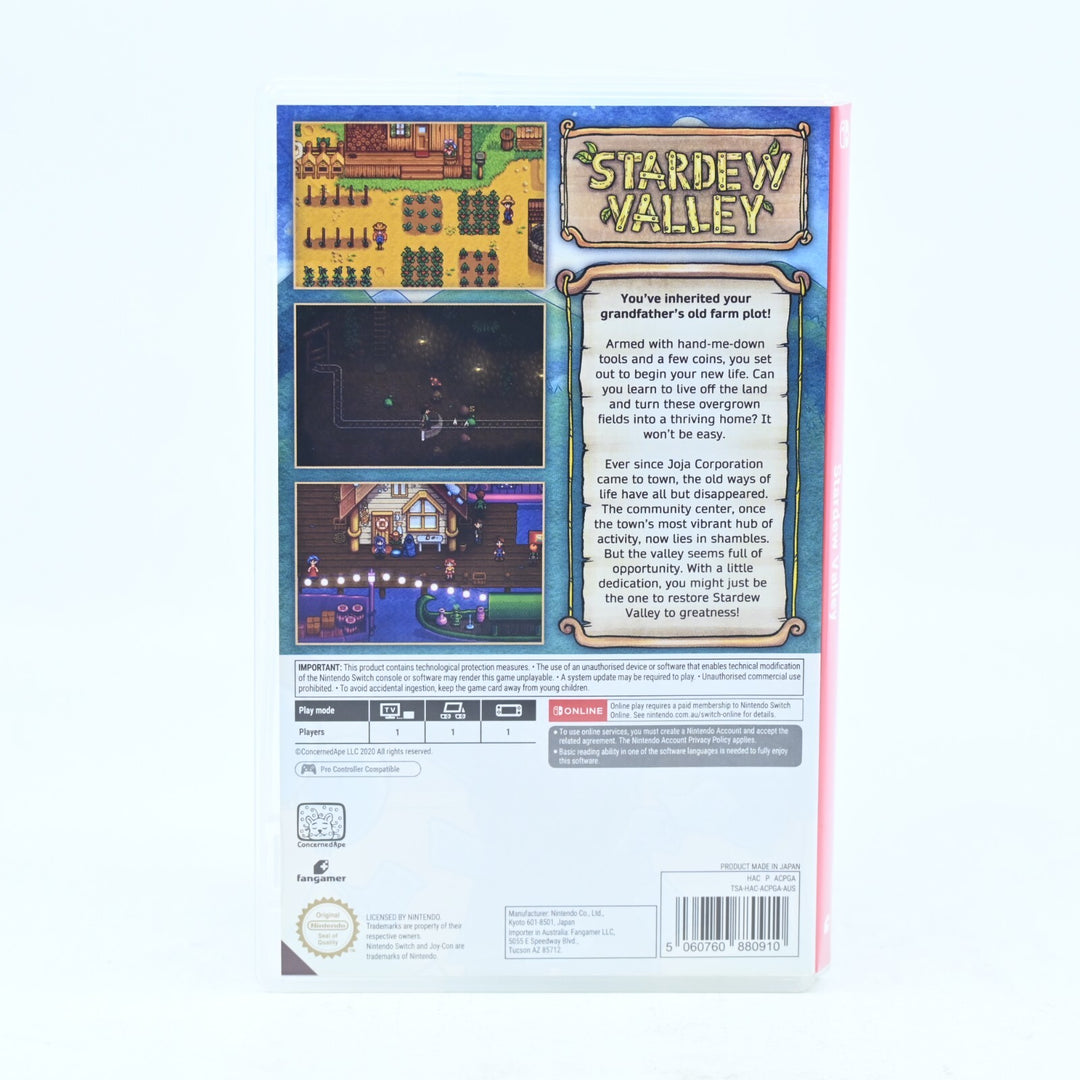 Stardew Valley - Nintendo Switch Game - FREE POST!