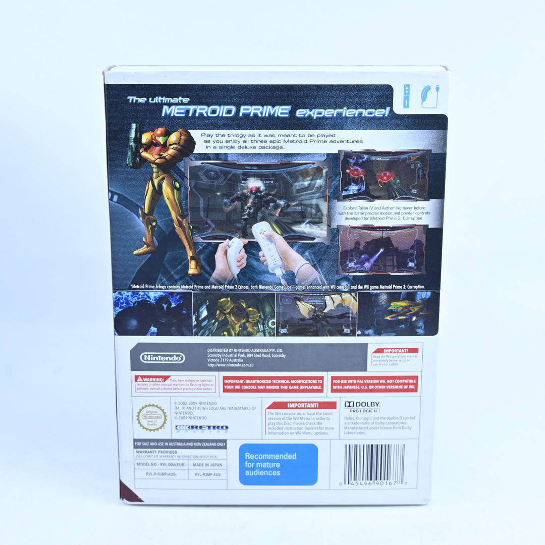 Metroid Prime Trilogy - Nintendo Wii Game + Manual - PAL - MINT DISC!