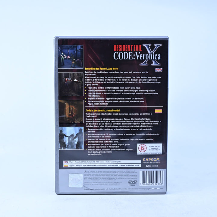 Resident Evil Code: Veronica X - Sony Playstation 2 / PS2 Game + Manual - PAL