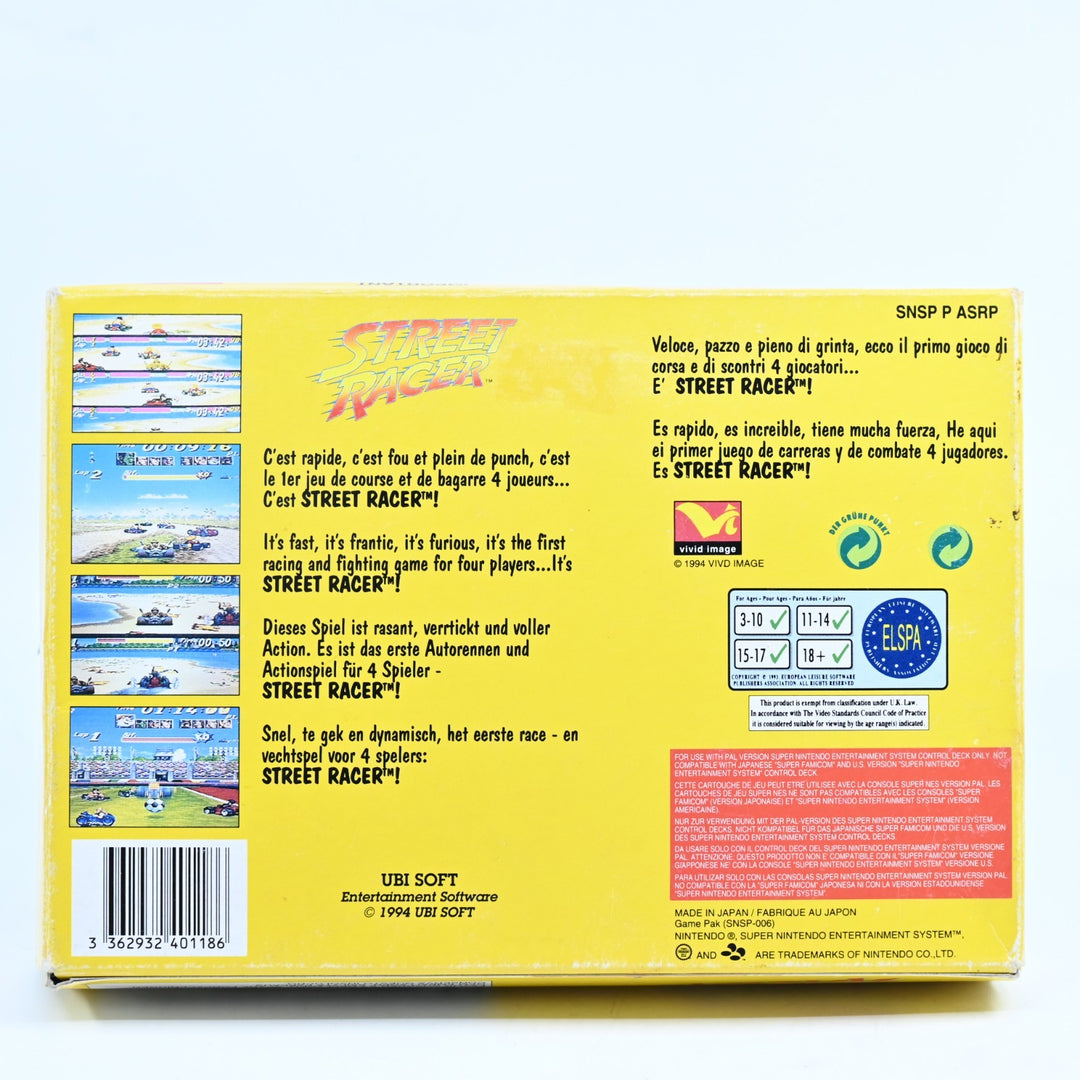 Street Racer - Super Nintendo / SNES Boxed Game - PAL - FREE POST!