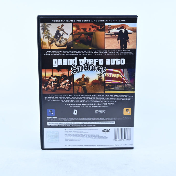 Grand Theft Auto: San Andreas - Sony Playstation 2 / PS2 Game + Manual + Map