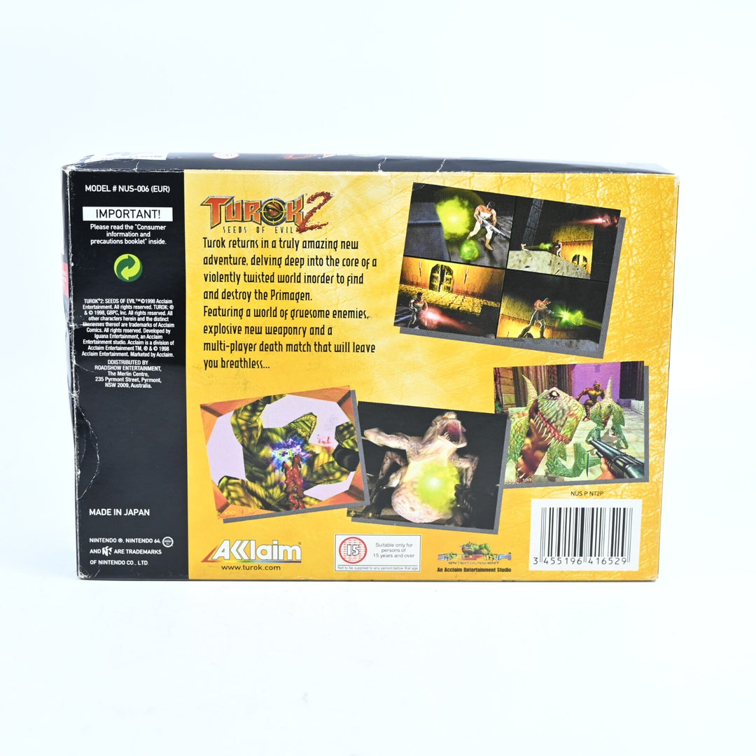 Turok 2: Seeds of Evil - N64 / Nintendo 64 Boxed Game - PAL - FREE POST!
