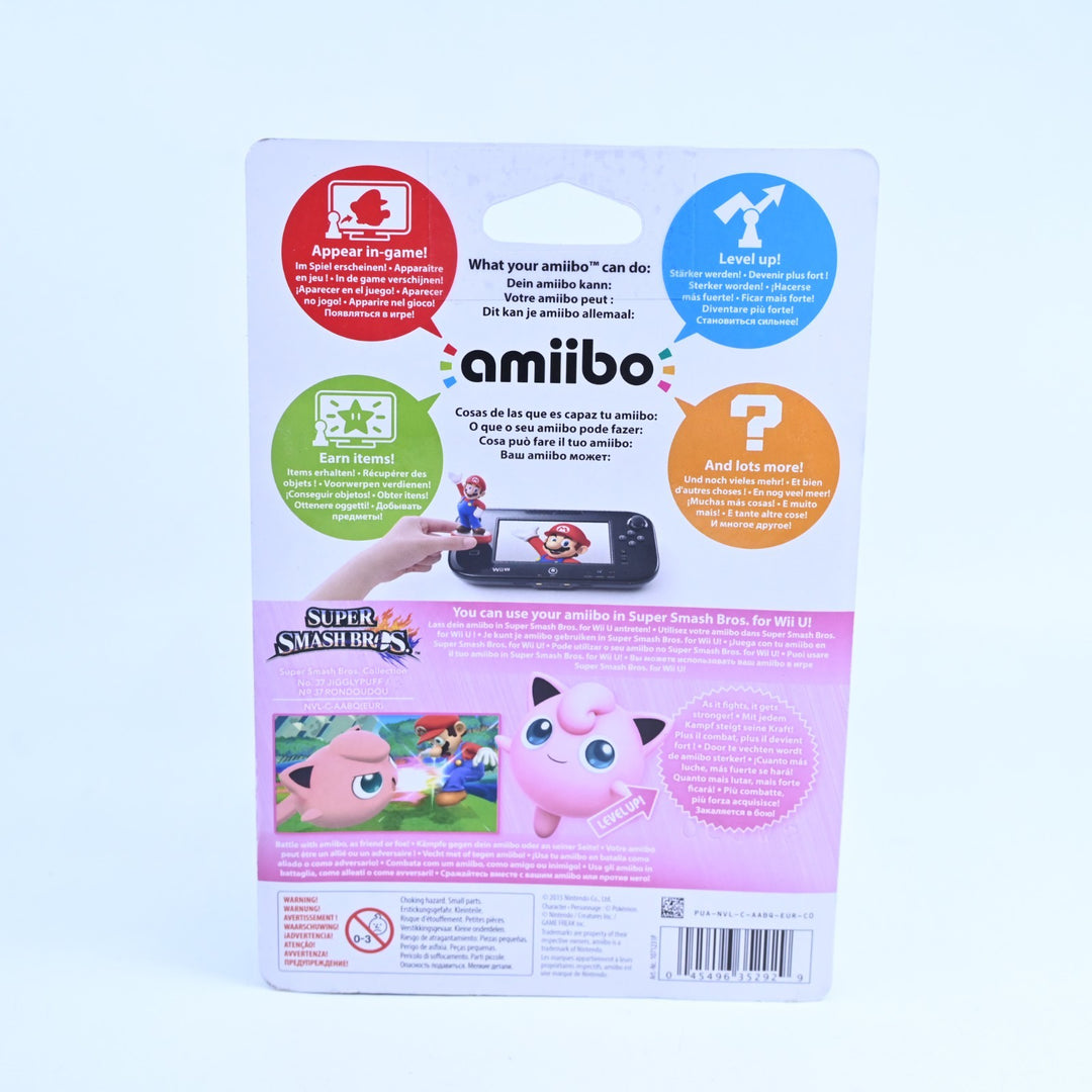 SEALED! Jigglypuff Amiibo No. 37 - Super Smash Bros. Collection - Toy