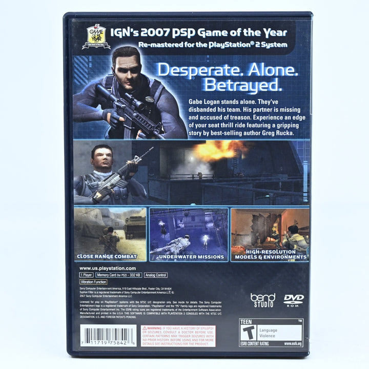 Syphon Filter: Logan's Shadow - Sony Playstation 2 / PS2 Game + Manual - NTSC-U!