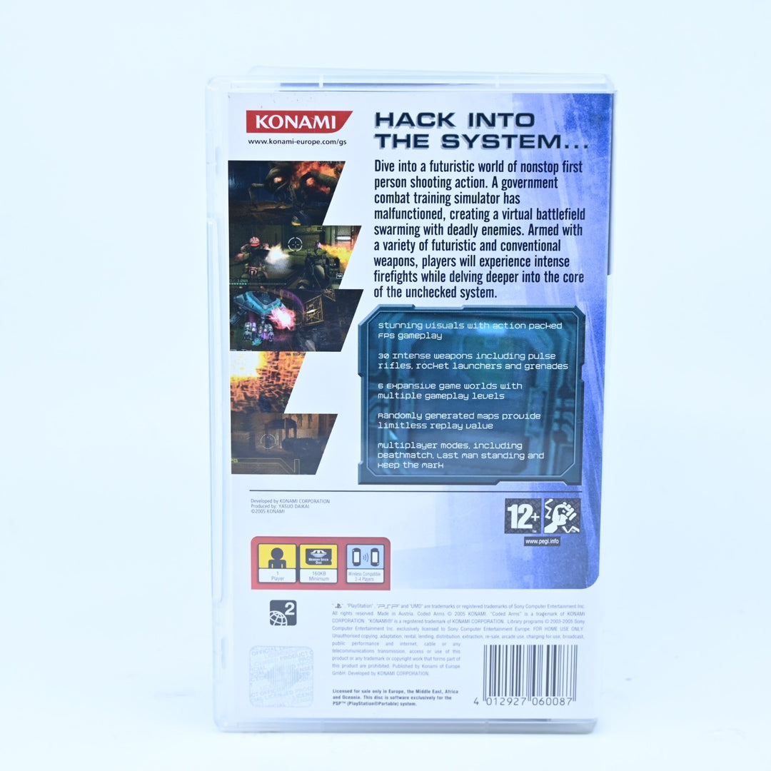 Coded Arms - Sony PSP Game + Manual - FREE POST!