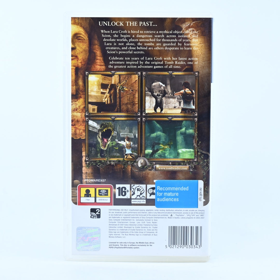 Lara Croft Tomb Raider Anniversary - Sony PSP Game - No Manual - FREE POST!