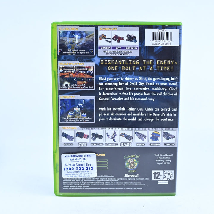 Metal Arms: Glitch In The System - Original Xbox Game + Manual - PAL