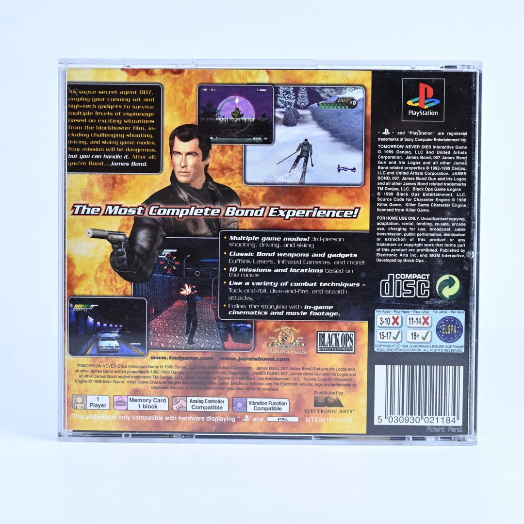 007: Tomorrow Never Dies - Sony Playstation 1 / PS1 Game + Manual - PAL