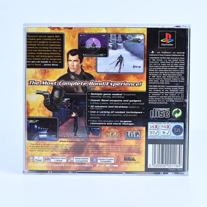 007: Tomorrow Never Dies - Sony Playstation 1 / PS1 Game + Manual - PAL