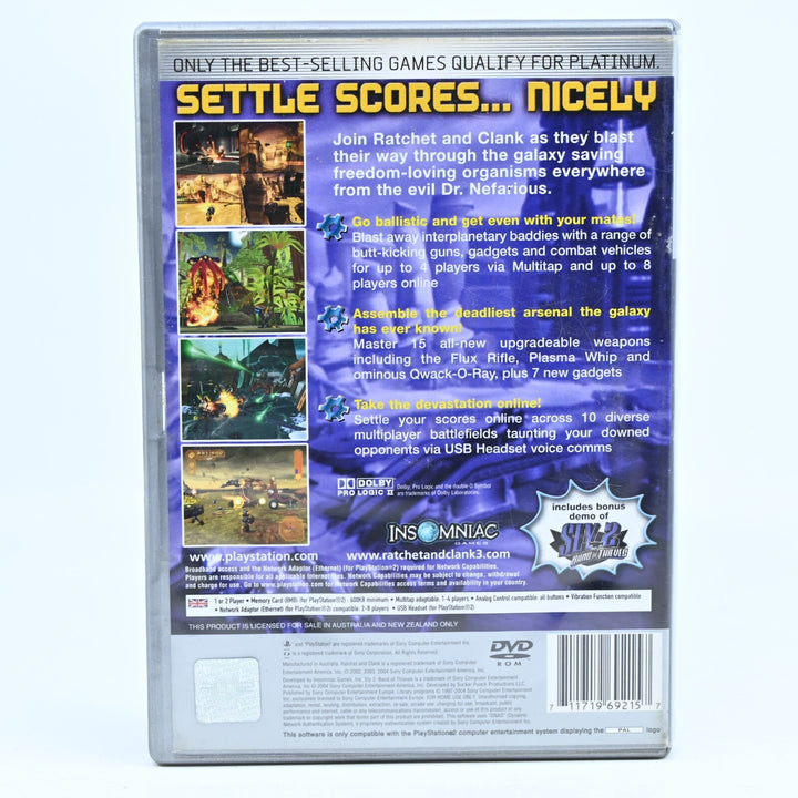 Ratchet & Clank 3: Up Your Arsenal - Sony Playstation 2 / PS2 Game + Manual