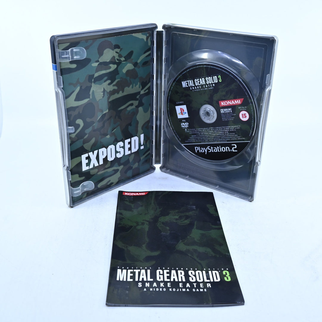 Metal Gear Solid 3: Snake Eater Limited Metal Edition - PS2 Game + Manual
