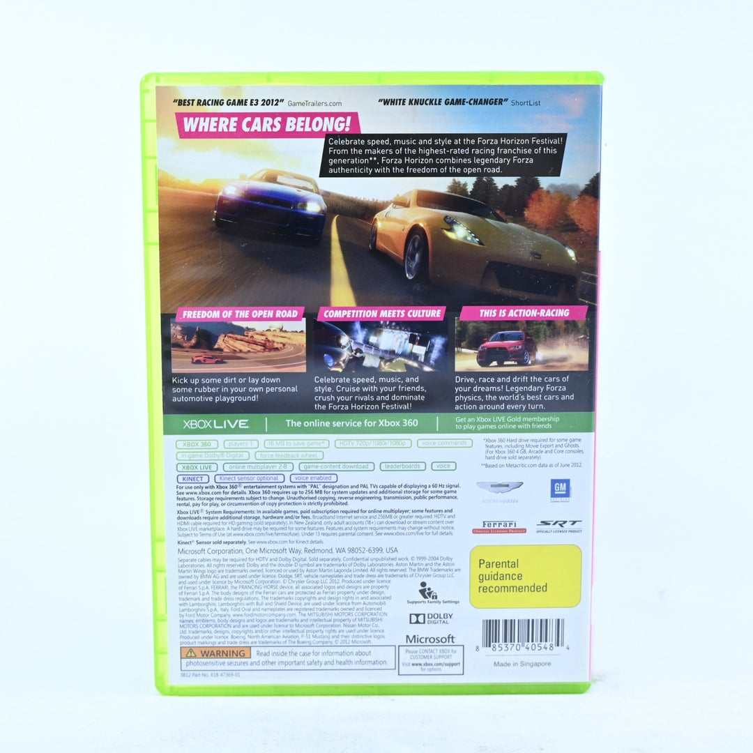 Forza Horizon - Xbox 360 Game - PAL - MINT DISC!