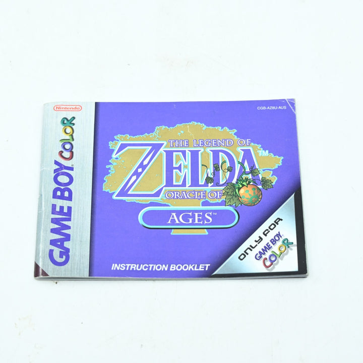 The Legend of Zelda: Oracle of Ages Manual - Gameboy Color Accessory - FREE POST
