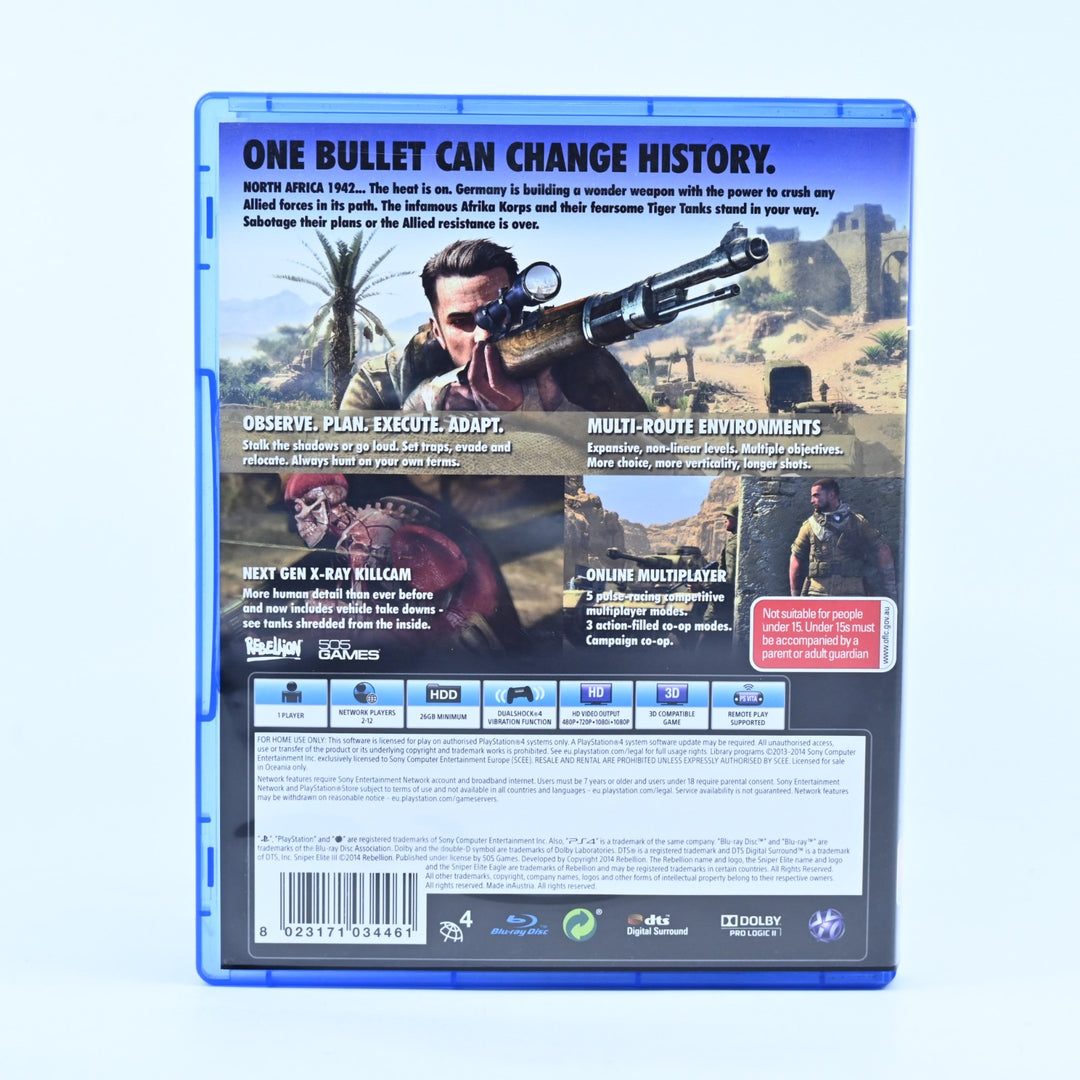 Sniper Elite III: Afrika - Sony Playstation 4 / PS4 Game - MINT DISC!