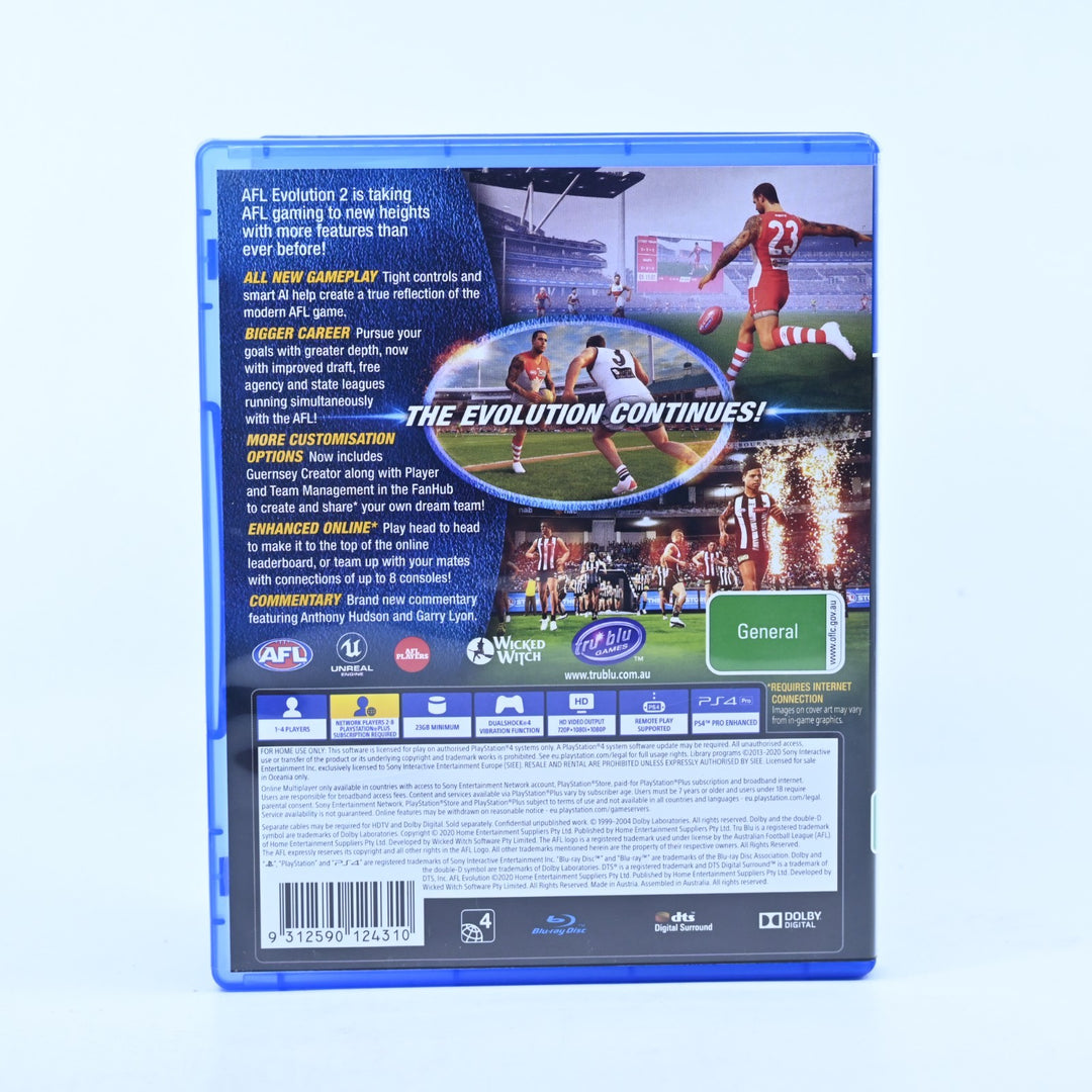 AFL Evolution 2 - Sony Playstation 4 / PS4 Game - FREE POST!