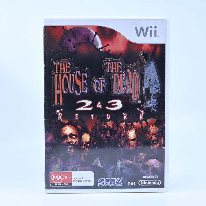 House of the Dead 2 & 3 Return - Nintendo Wii Game + Manual - PAL - MINT DISC!