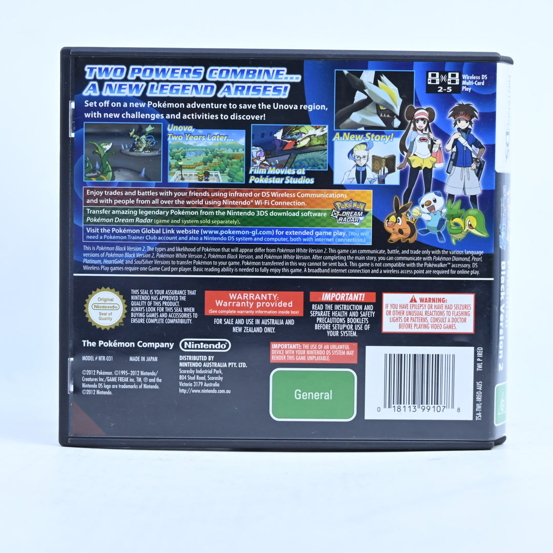 Pokemon Black 2 - Nintendo DS Game - PAL + Manual - FREE POST!