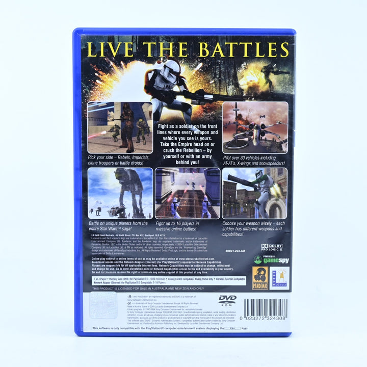 Star Wars Battlefront - Sony Playstation 2 / PS2 Game + Manual - PAL