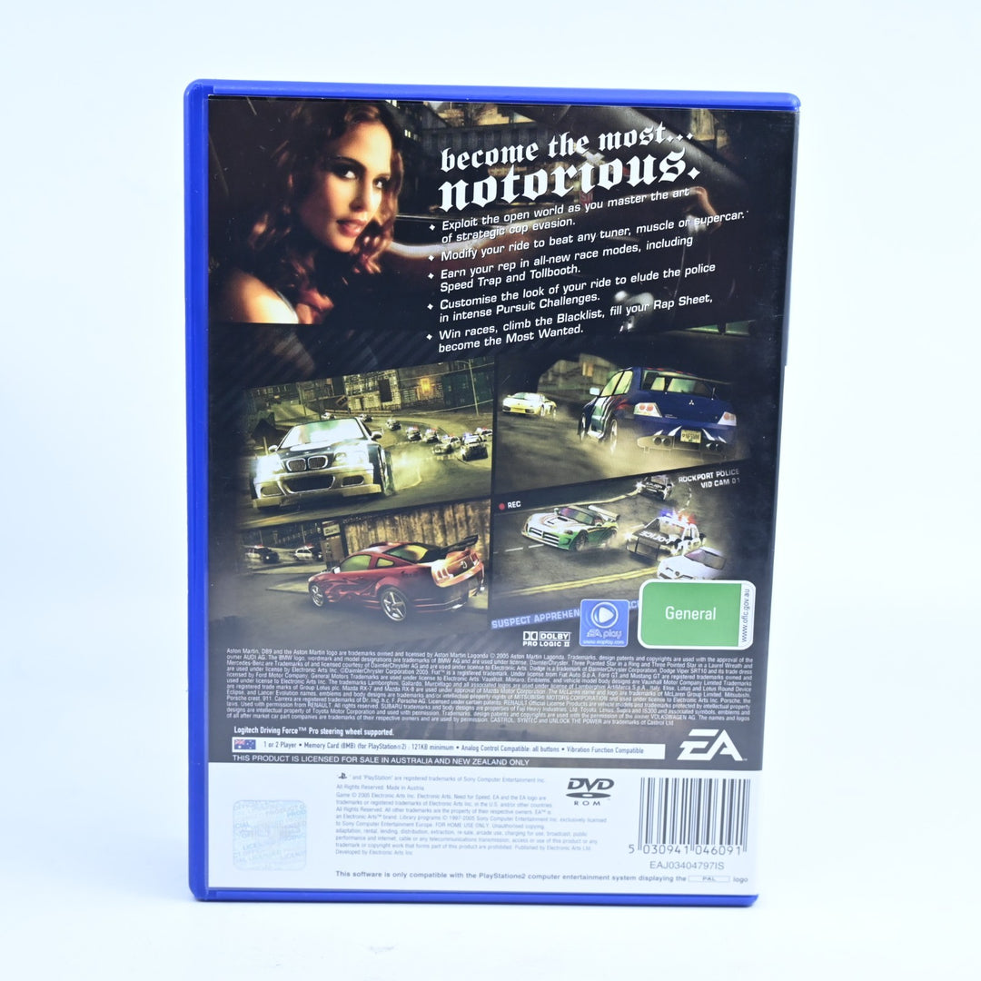 Need for Speed: Most Wanted - Sony Playstation 2 / PS2 Game + Manual - PAL