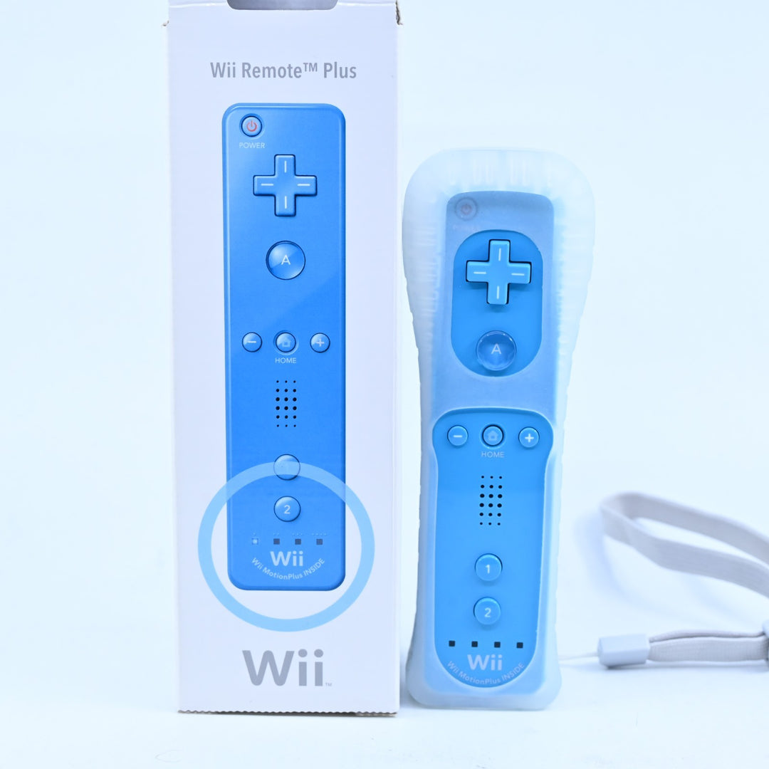 Blue Wii Remote + Motion Plus - Nintendo Wii Accessory - FREE POST! Wiimote