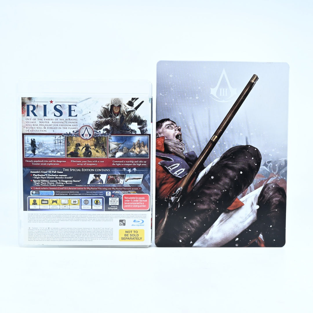 Assassin's Creed III 3 + Steelbook - Sony Playstation 3 / PS3 Game + Manual