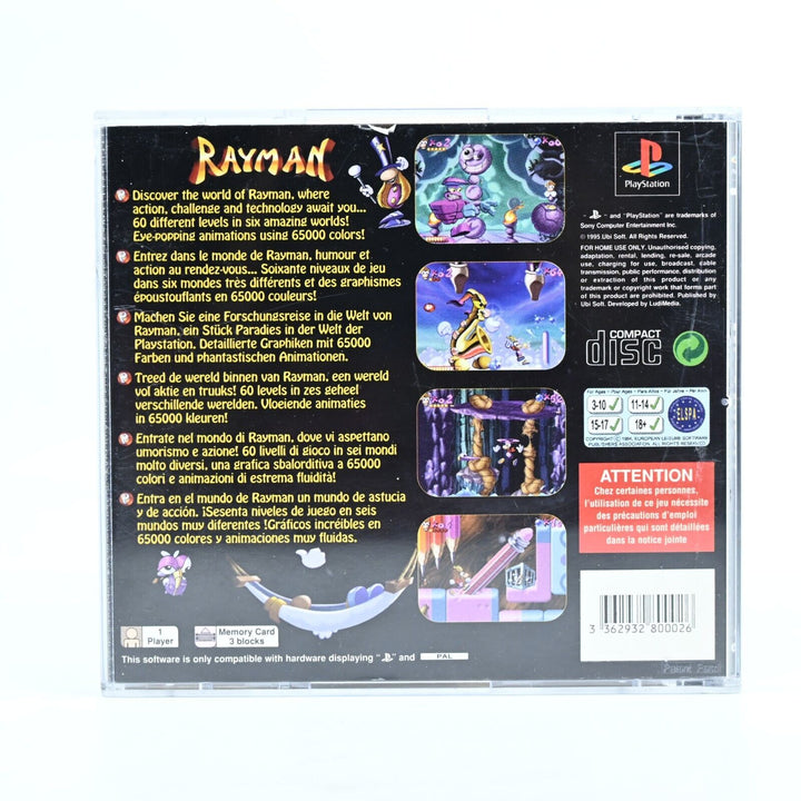 Rayman - Sony Playstation 1 / PS1 Game + Manual - PAL - MINT DISC!