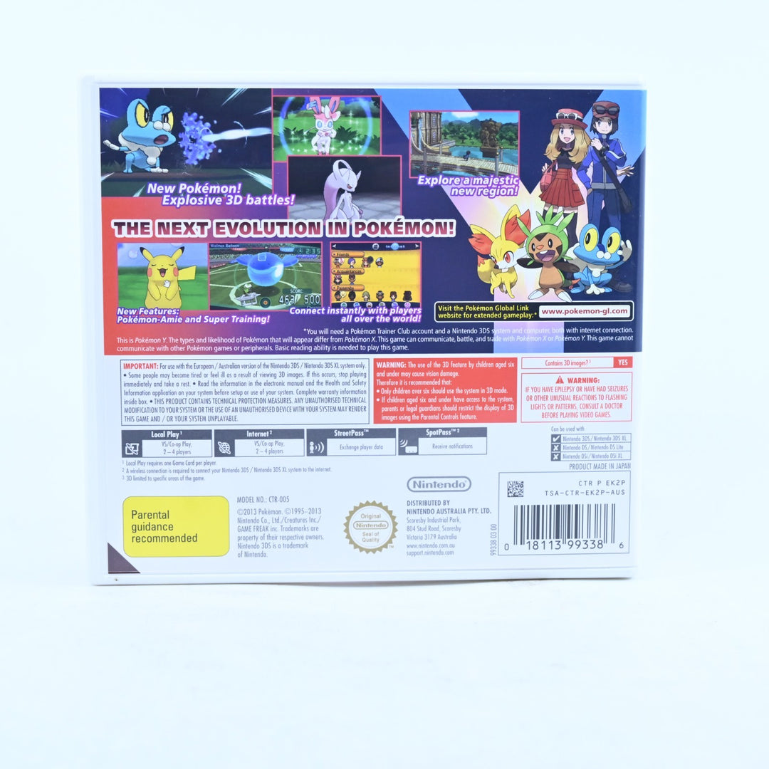 Pokemon Y - Nintendo 3DS Game - PAL + Manual - FREE POST!