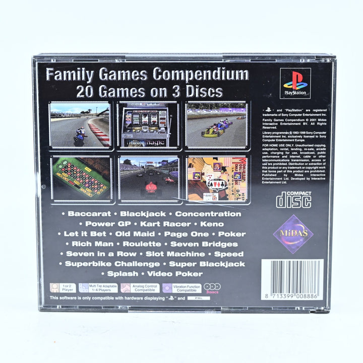 Family Games Compendium - Sony Playstation 1 / PS1 Game + Manual - PAL