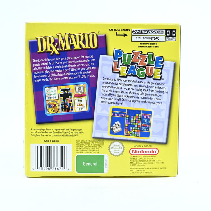 Dr Mario & Puzzle League - Nintendo Gameboy Advance / GBA Boxed Game - PAL