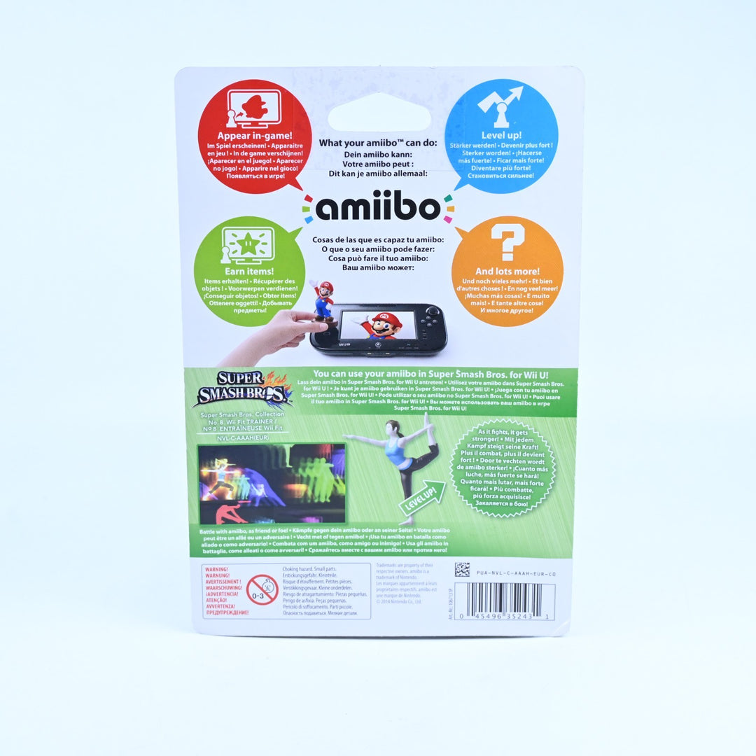SEALED! Wii Fit Trainer Amiibo No. 8 - Super Smash Bros. Collection - Toy