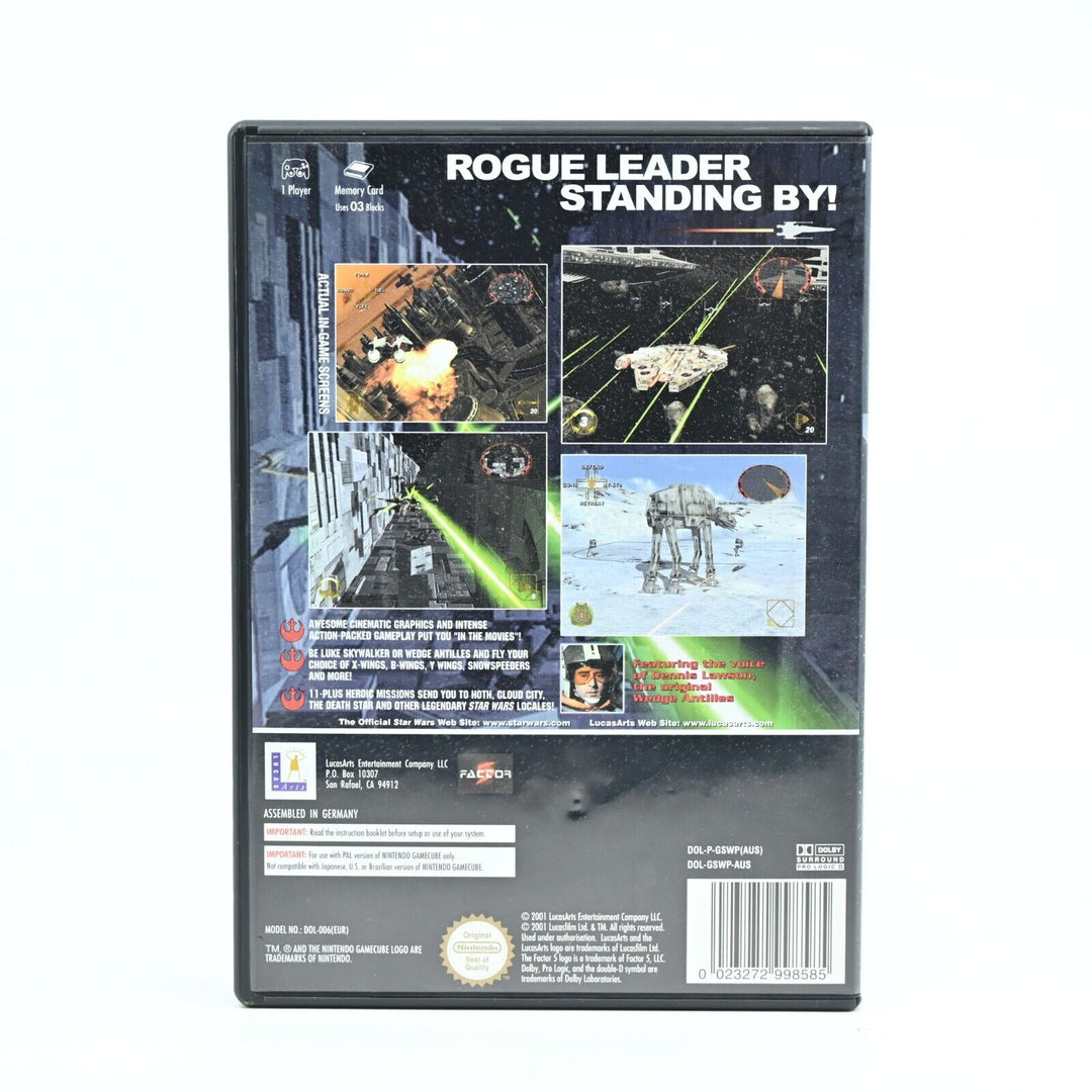 Star Wars Rogue Squadron II Rogue Leader - Nintendo Gamecube Game + Manual - PAL